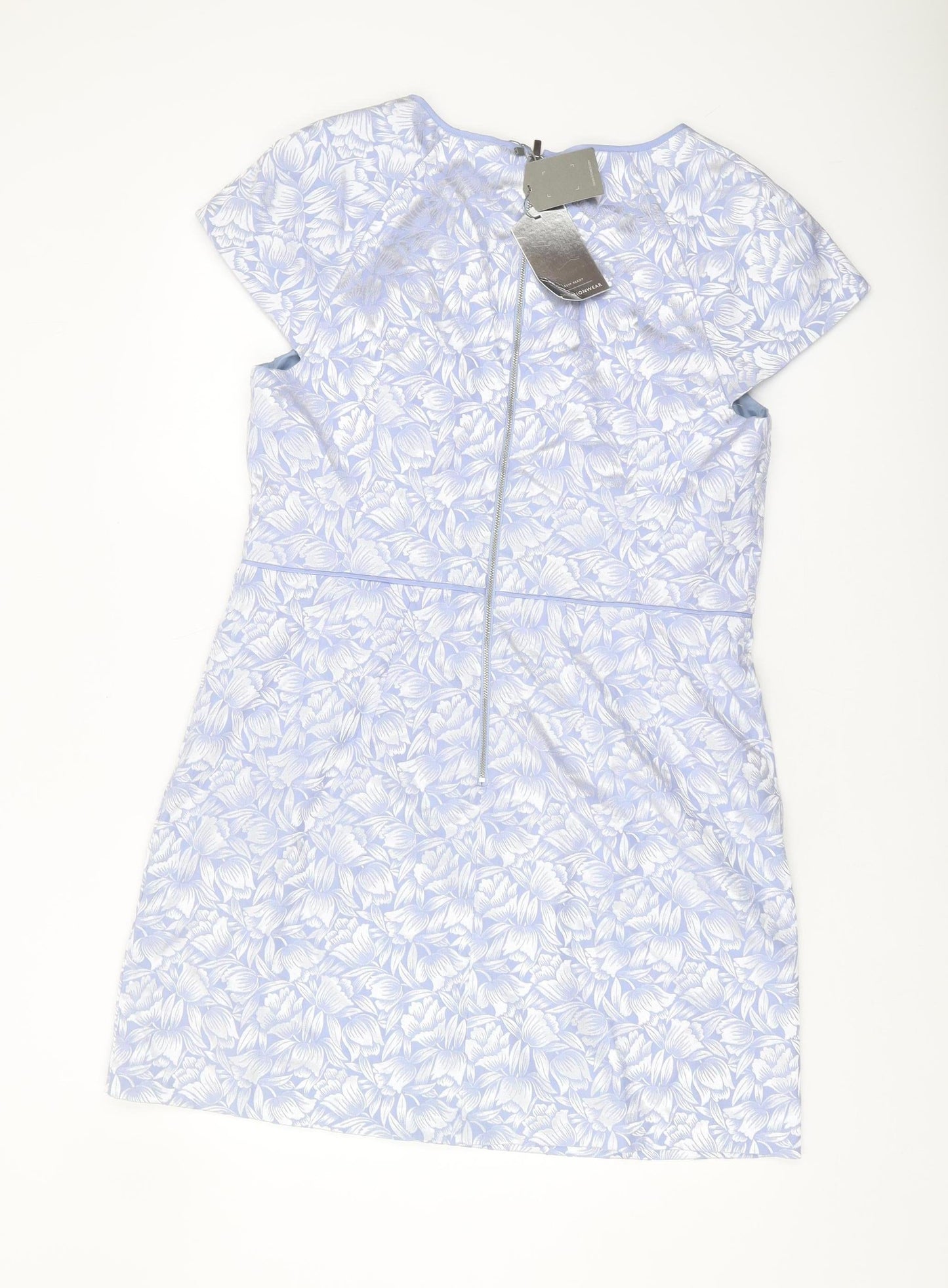 Oasis Women's Blue A-Line Floral Dress, Size 18