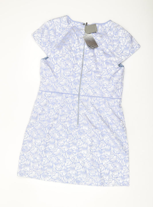 Oasis Women's Blue A-Line Floral Dress, Size 18
