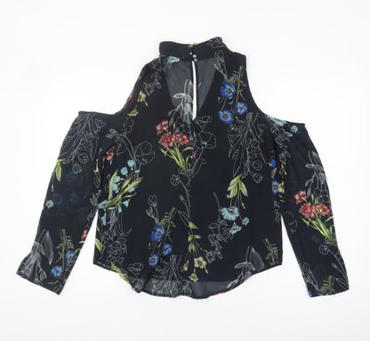 Womens UK Size 10 River Island Black  Blouse