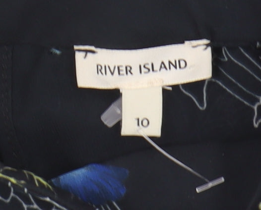 Womens UK Size 10 River Island Black  Blouse