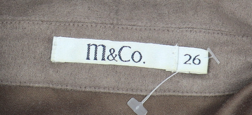 M&Co Brown Women's Coat Size 26 Button Casual
