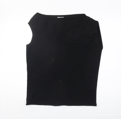 Womens UK Size 16 Principles Black Basic T-Shirt