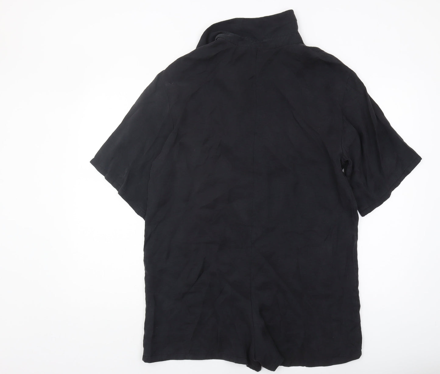 Zara Women's Black Collared Playsuit - Size S