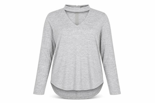 Womens UK Size 12 Quiz Grey  Blouse
