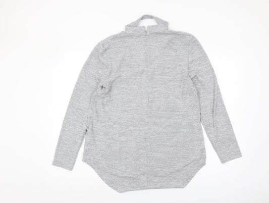 Quiz Womens Grey Long Sleeve Knit Top Size 12