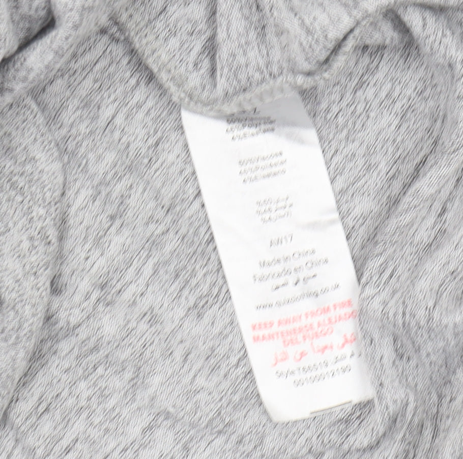 Quiz Womens Grey Long Sleeve Knit Top Size 12