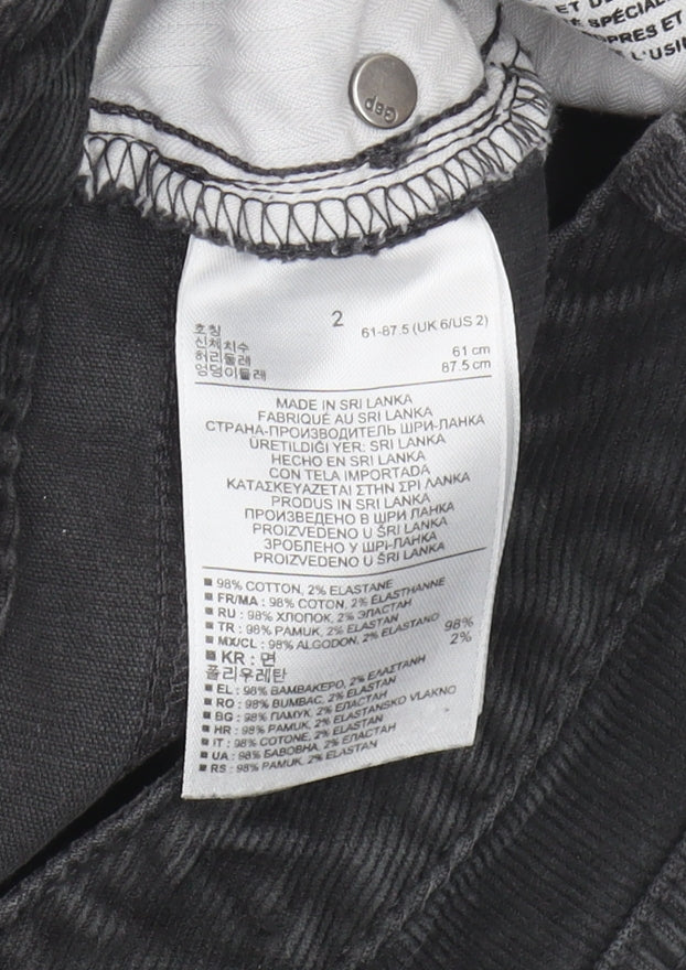 Gap Women's Black Corduroy Pencil Skirt Size 6