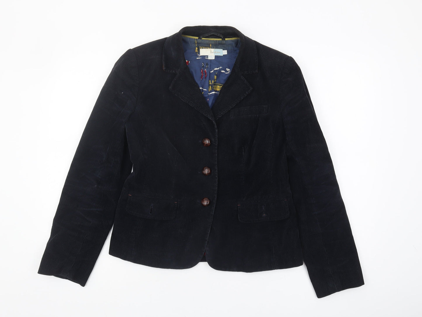 Boden Women's Black Blazer Size 10 Corduroy