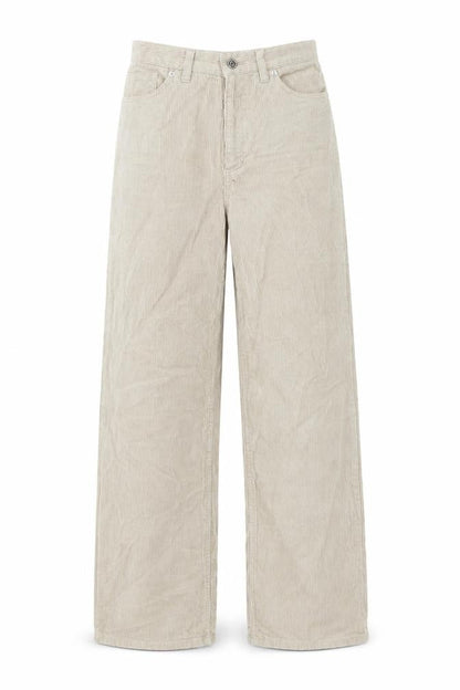 Womens UK Size 4 Monki Regular Fit Wide-Leg Beige Trousers