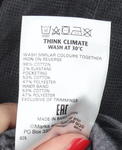 Marks and Spencer Men's Grey Straight Trousers 32 in