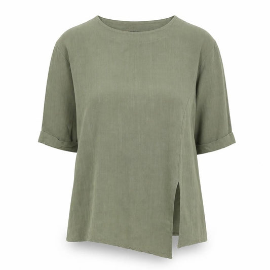 Saloos Women's Green 3/4 Sleeve Top Size 12