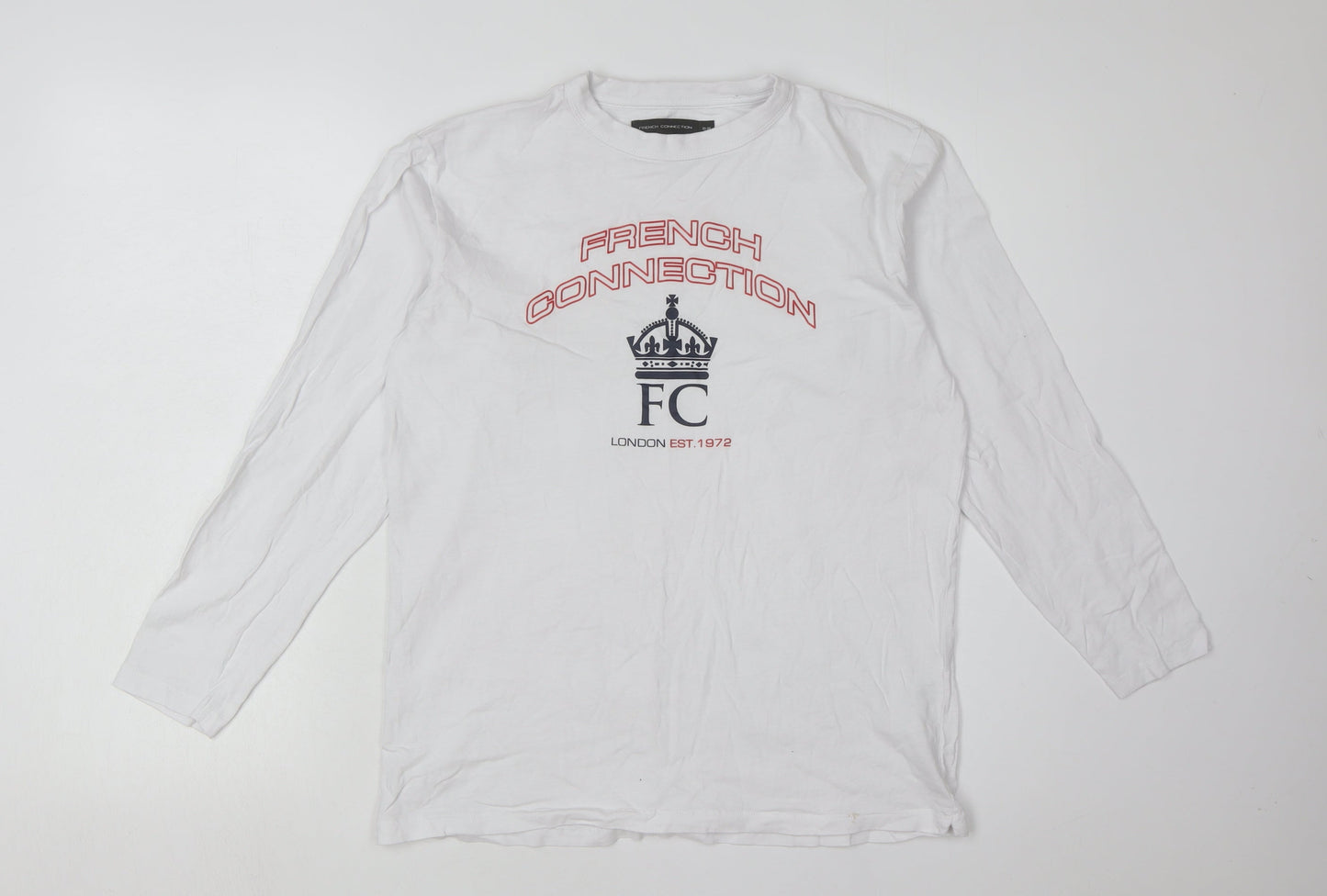 French Connection Boys White Long Sleeve T-Shirt 14 Years