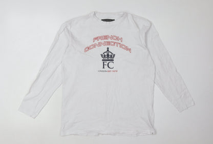 French Connection Boys White Long Sleeve T-Shirt 14 Years