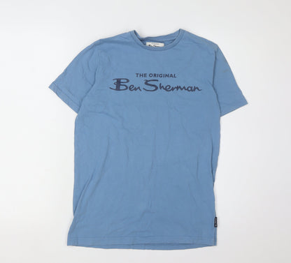 Ben Sherman Boys Blue T-Shirt, 12-13 Years, Graphic Logo