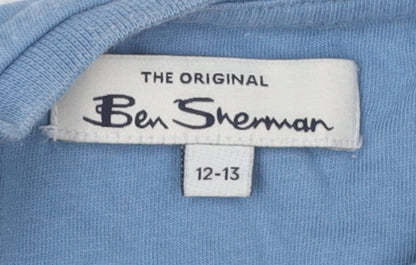Ben Sherman Boys Blue T-Shirt, 12-13 Years, Graphic Logo