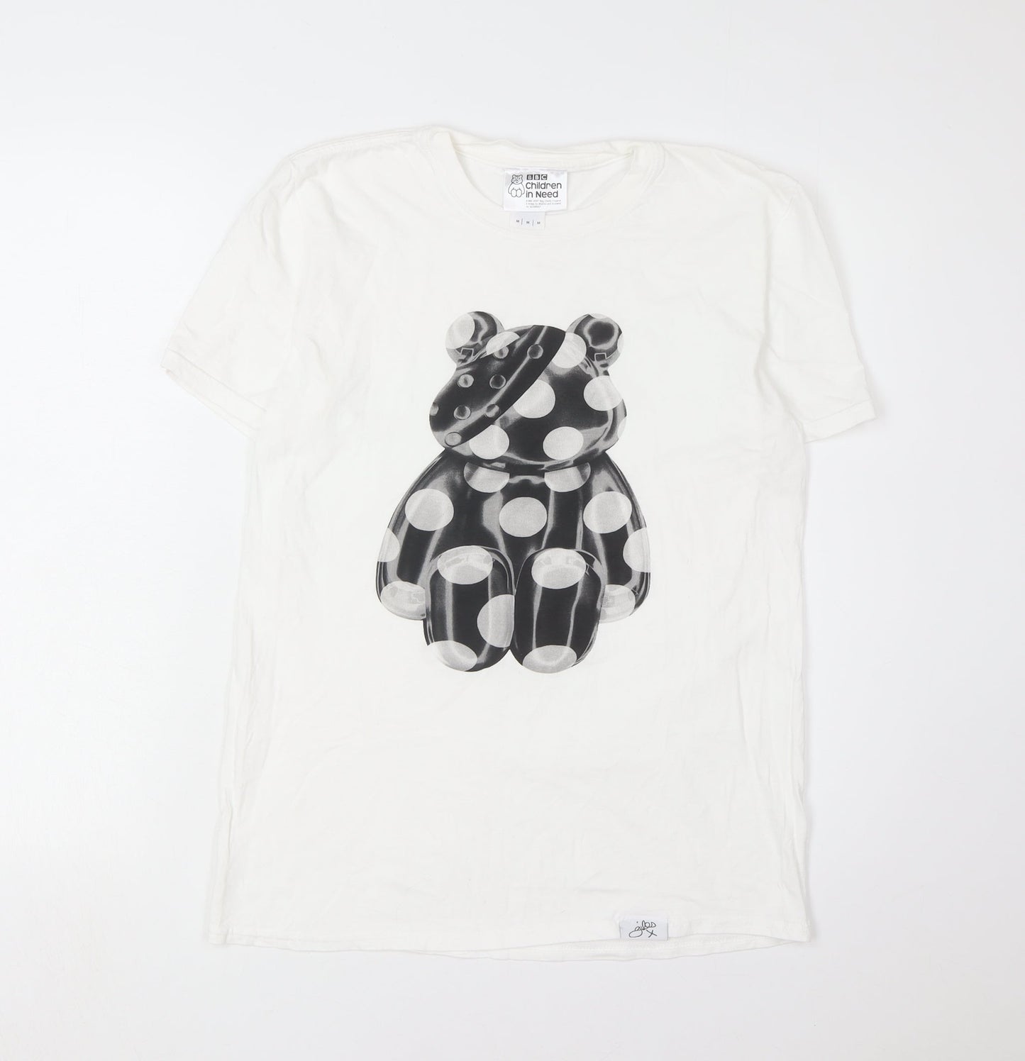 BBC Children in Need White M Bear Graphic T-Shirt
