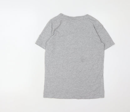 Hype Boys Grey Graphic Logo T-Shirt 13 Years Casual Style