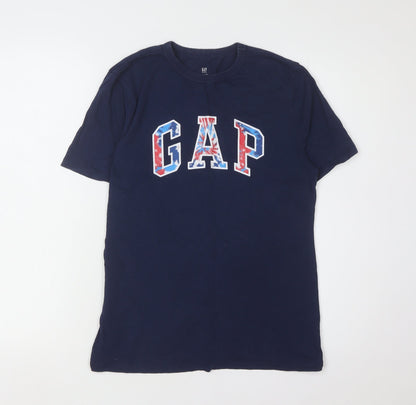 GAP Boys Blue Graphic Print T-Shirt Size 14-15 Years