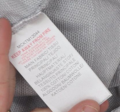 McKenzie Men's Grey Striped Polo Shirt, Size L