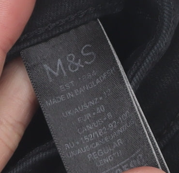 Womens UK Size 12 Marks and Spencer Regular Fit Skinny Black Jeans