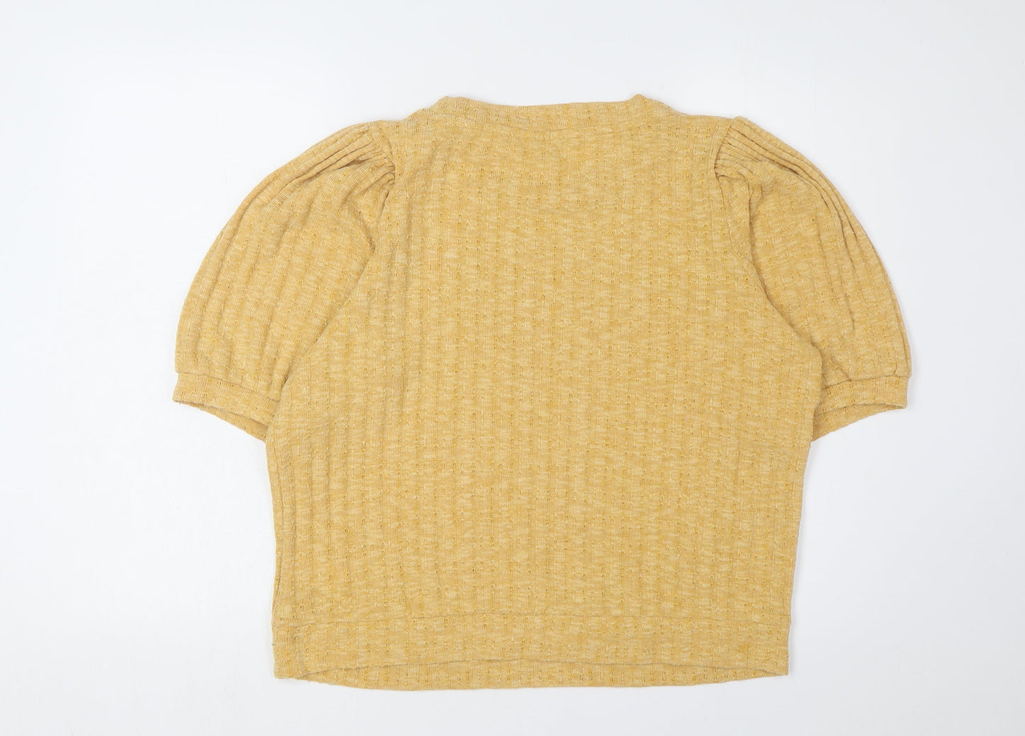 Womens UK Size 14 NEXT Yellow Basic Blouse