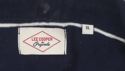 Lee Cooper Men's Blue Striped Polo Shirt XL Casual