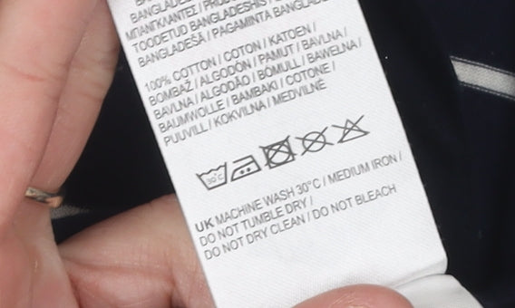 Lee Cooper Men's Blue Striped Polo Shirt XL Casual