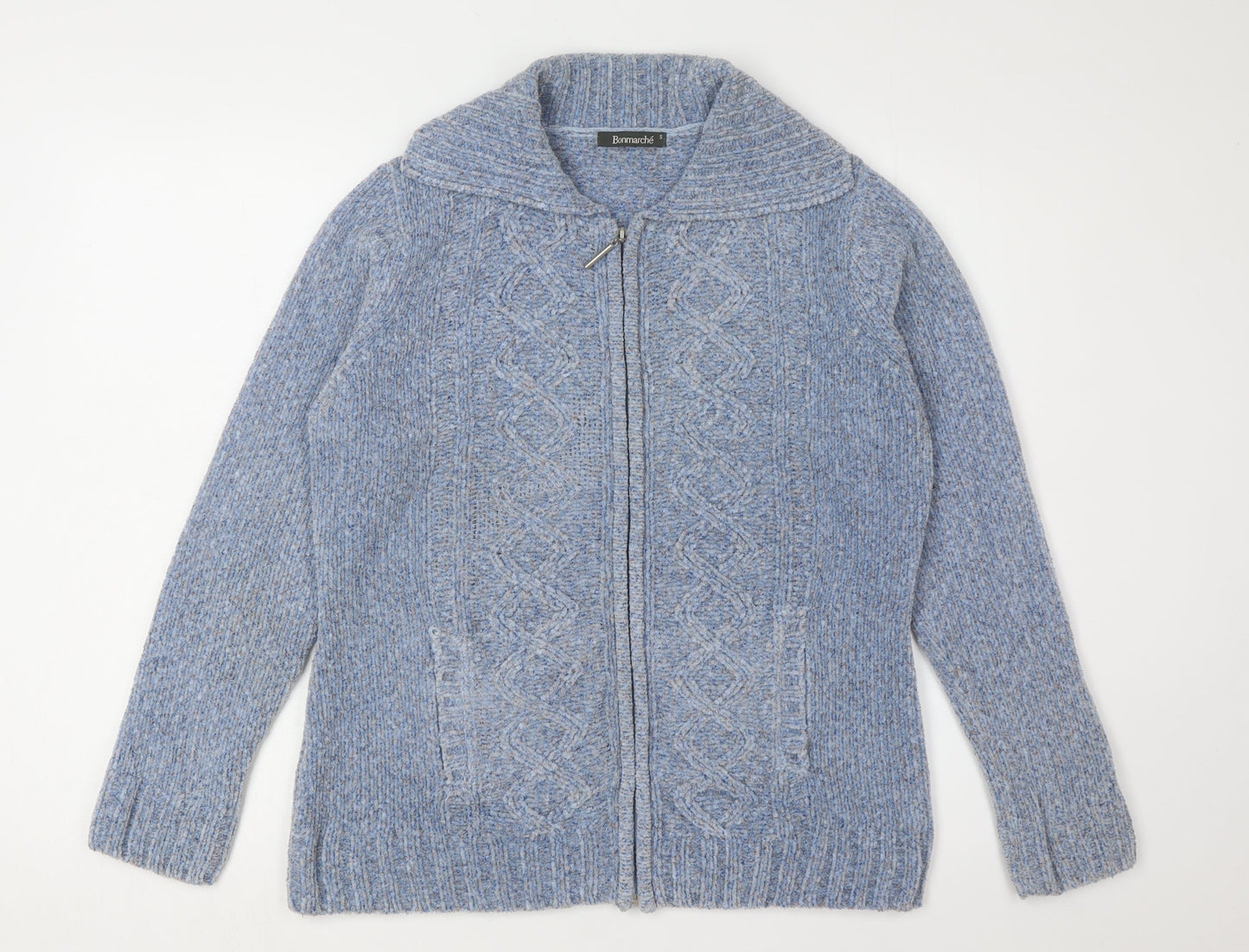 Womens UK Size S Bonmarché Blue Cardigan Jumper