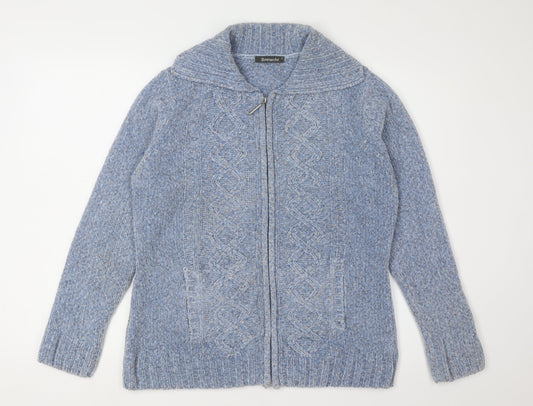 Womens UK Size S Bonmarché Blue Cardigan Jumper