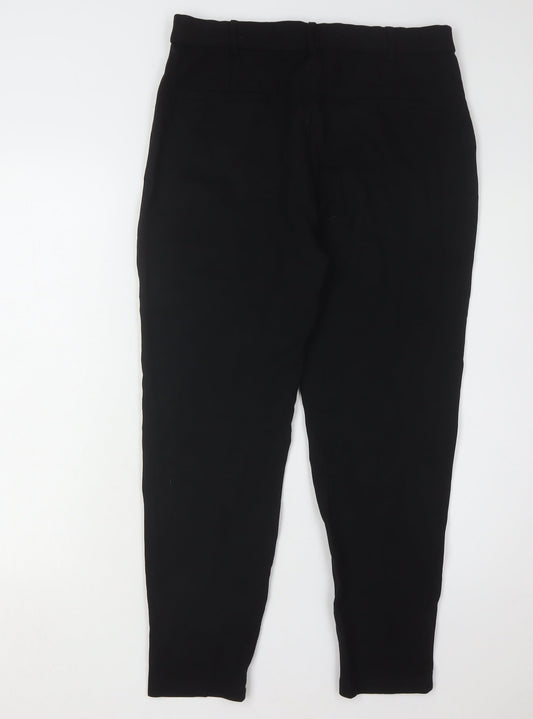Threadbare Women's Black Straight Viscose Trousers Size 14