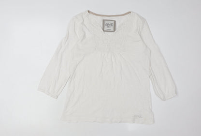 Womens UK Size M Esprit White Basic Blouse