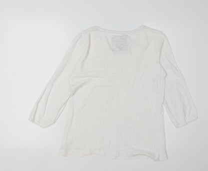 Womens UK Size M Esprit White Basic Blouse