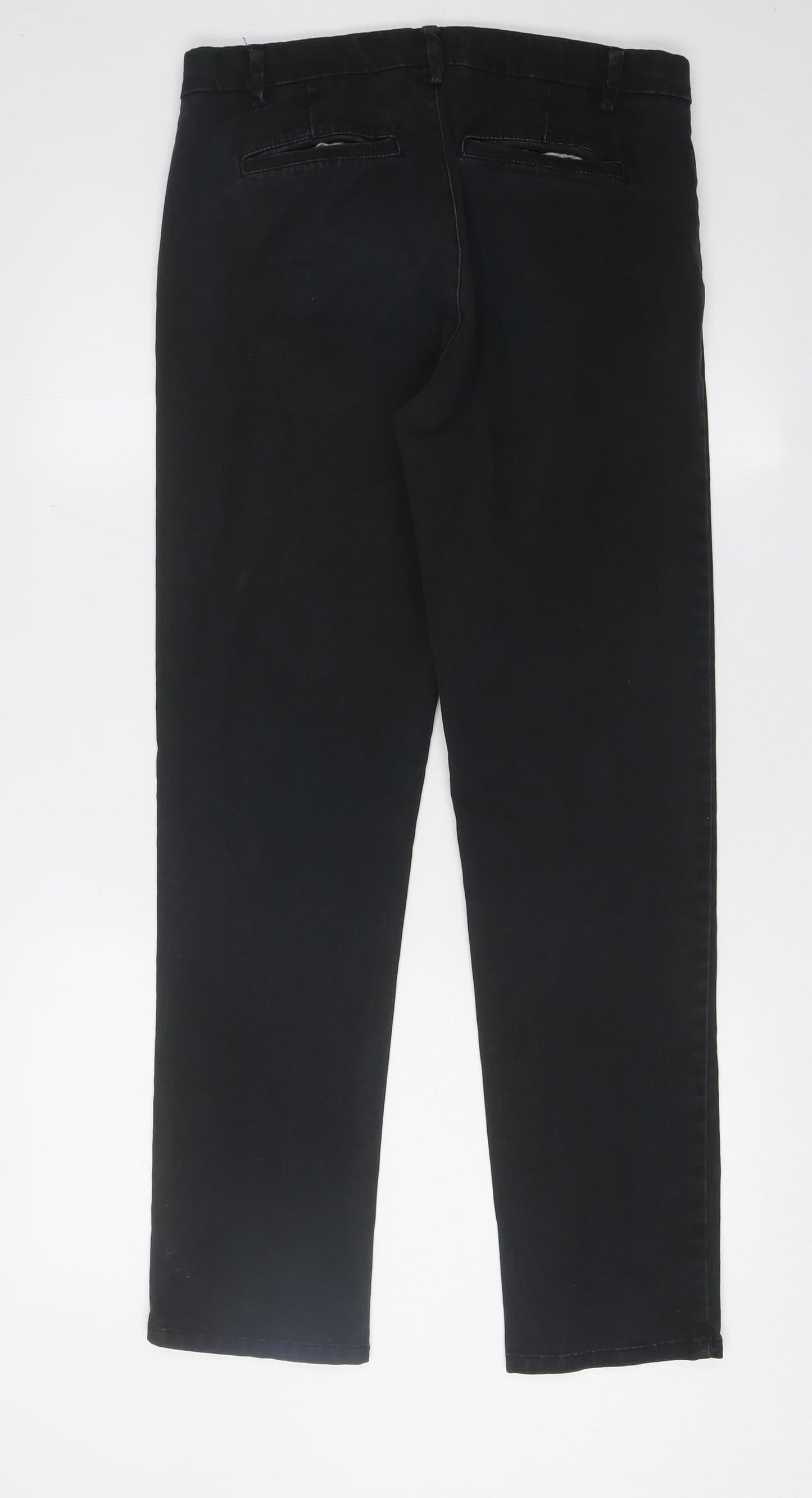 Next Men's Black Slim Fit Chino Trousers Size L