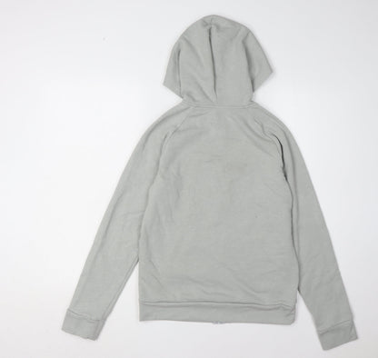 Under Armour Boys Grey Full Zip Hoodie - Size Large