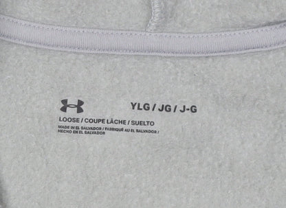 Under Armour Boys Grey Full Zip Hoodie - Size Large