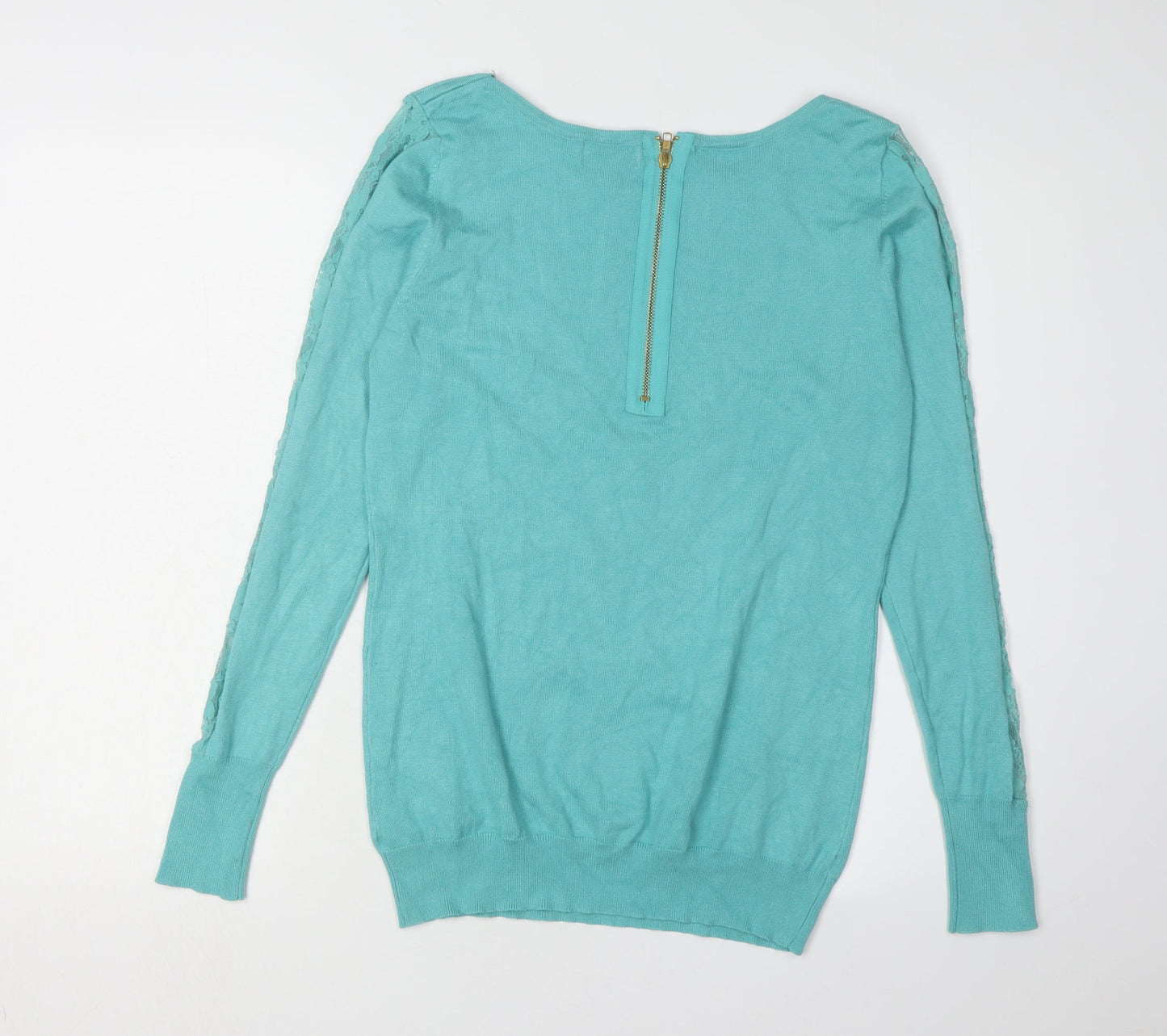 Apricot Women's Blue Boat Neck Jumper Size 16