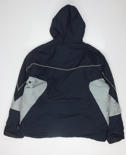 Adidas Men's Blue L Puffer Jacket with Hood