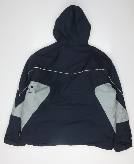 Adidas Men's Blue L Puffer Jacket with Hood