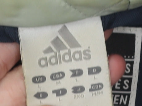 Adidas Men's Blue L Puffer Jacket with Hood