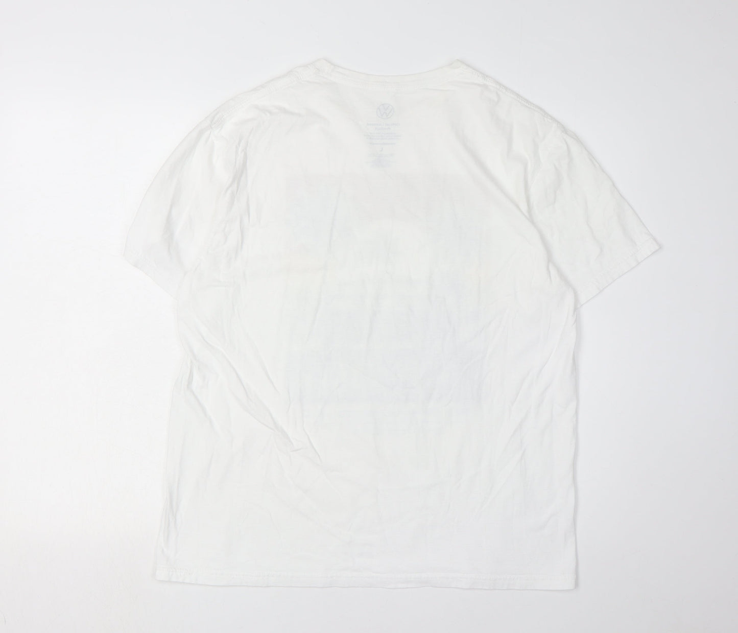 Volkswagen Men's White Beach Bus T-Shirt, Size L