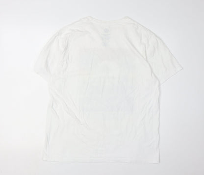 Volkswagen Men's White Beach Bus T-Shirt, Size L