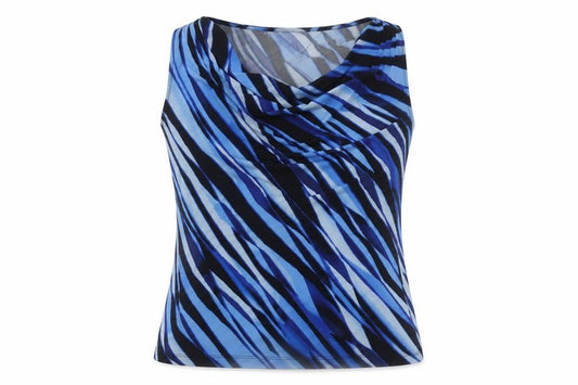 Womens UK Size L Calvin Klein Blue Cowl Neck Blouse