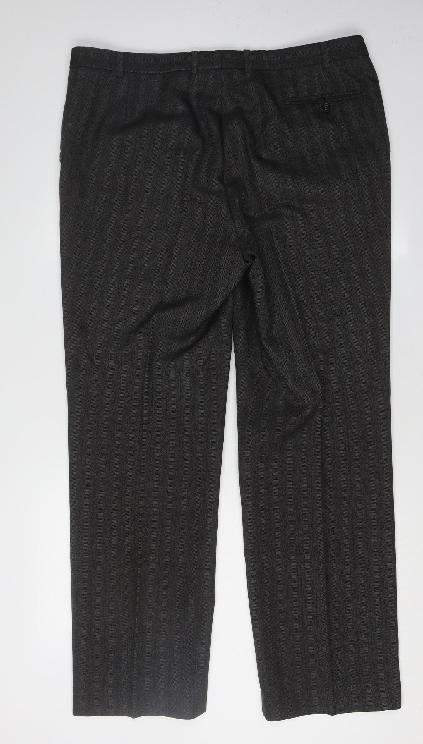 Hugo Boss Men's Black Regular Fit Trousers - Size 39