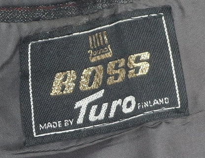 Hugo Boss Men's Black Regular Fit Trousers - Size 39