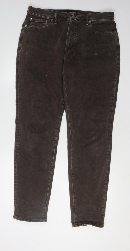 Abercrombie & Fitch Men's Brown Straight Jeans 33W
