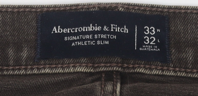 Abercrombie & Fitch Men's Brown Straight Jeans 33W