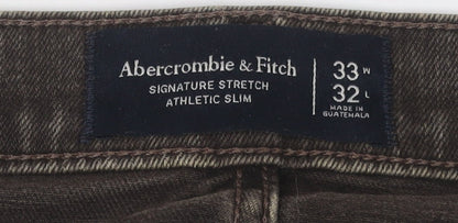 Abercrombie & Fitch Men's Brown Straight Jeans 33W