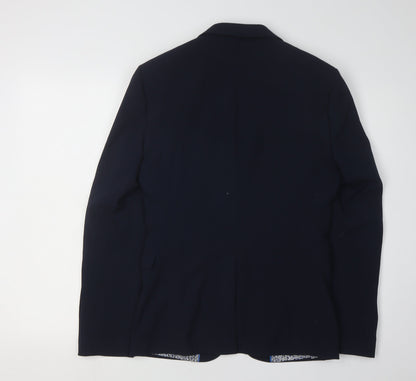 ONE SIX5IVE Men's Blue Slim Fit Blazer 36R