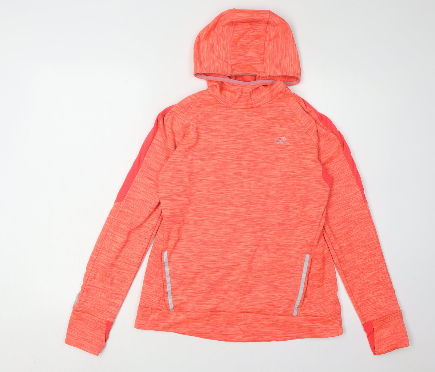 Decathlon Unisex Adults Red Hoodie 12 with Reflective Accents