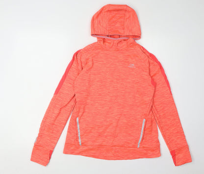 Decathlon Unisex Adults Red Hoodie 12 with Reflective Accents